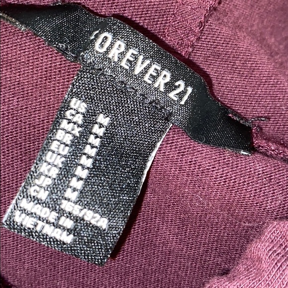 Forever 21 Dark Purple Cropped Hoodie - Picture 4 of 4
